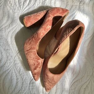 Vintage Pour La Victoire Pink Velvet Heels